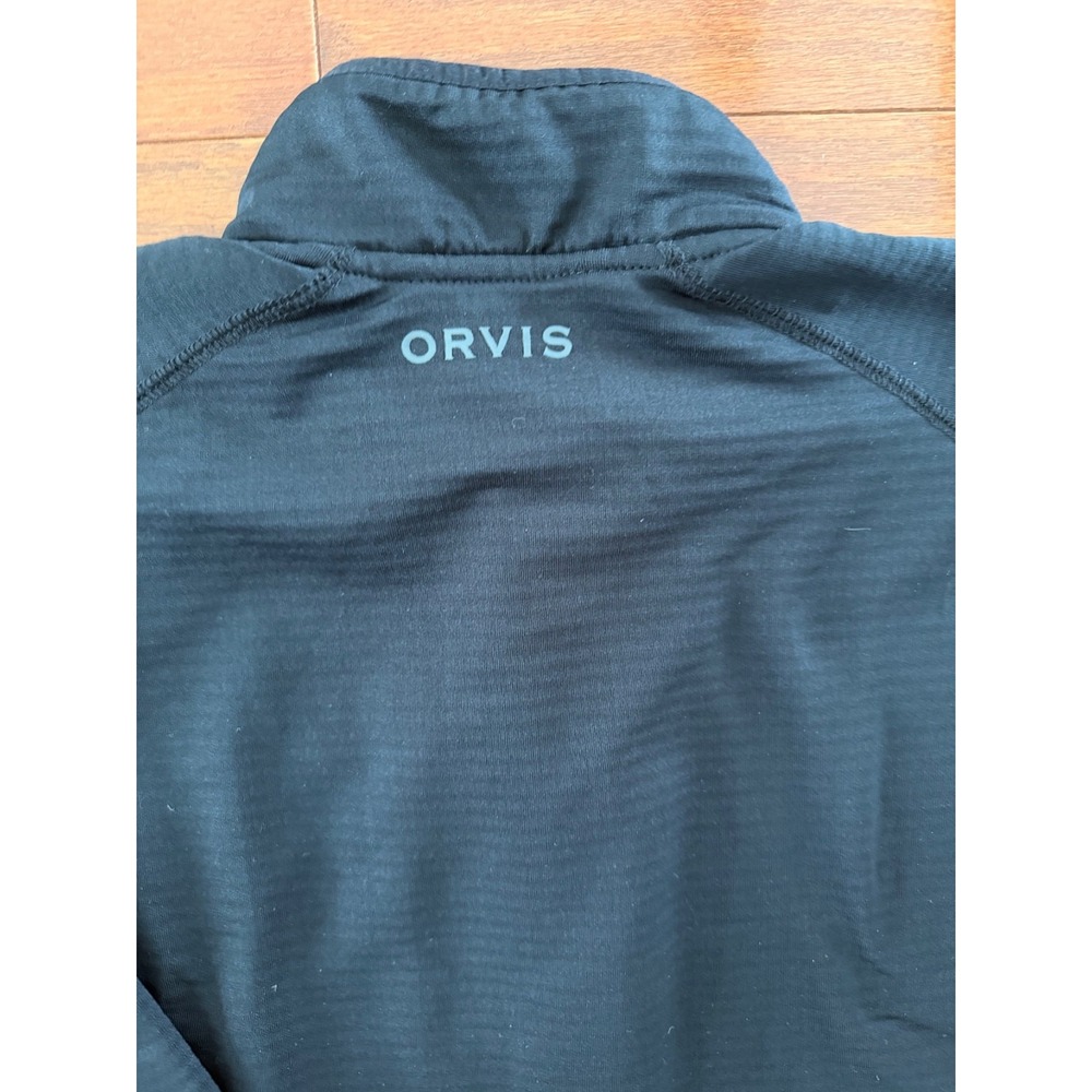 Orvis 1/4 Zip Pullover Mens XL Horseshoe Hills Athletic Black Pockets Jacket EUC - Picture 4 of 15